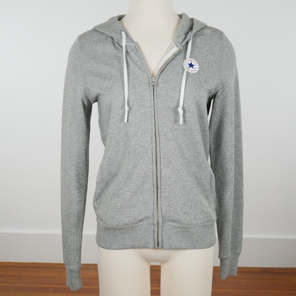 converse hoodie womens grey